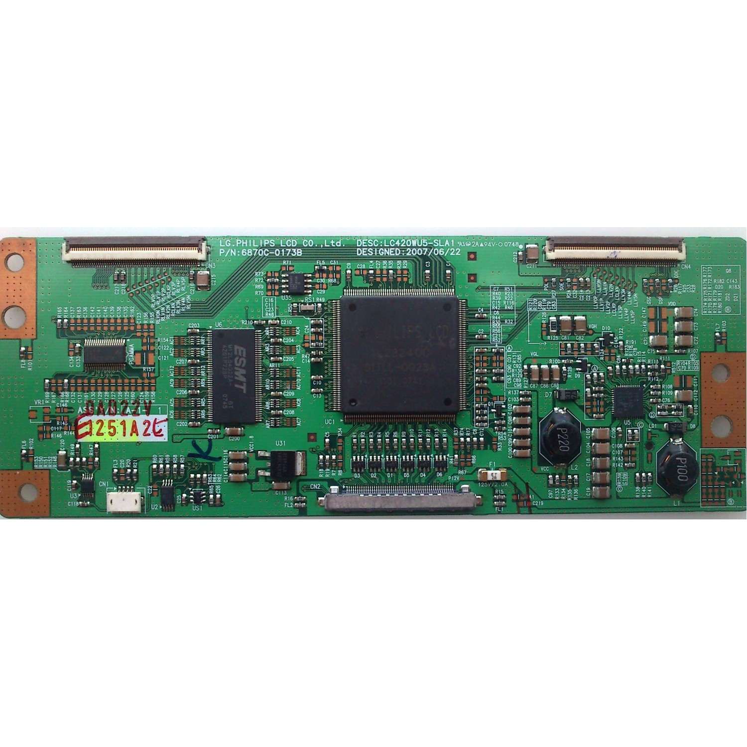 T-CON / SYLVANIA  6871L-1251A / 6870C-0173B / 1251A / PANEL LC420WU5(SL)(A2) / MODELO VW42LHDTV10A / LC420SS8 / 242FHD-T11 / VW42LFHDTV10A
